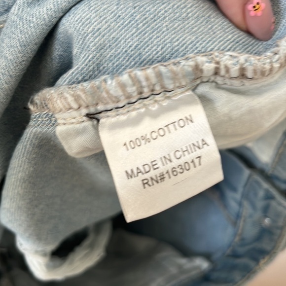 Princess Polly Elise Light Wash Denim Distressed High Waist Cut Off Shorts 8 - Picture 8 of 8